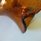 Blown glass pitcher with bubbles from Biot – amber colour