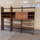 Vintage elm wood wall unit