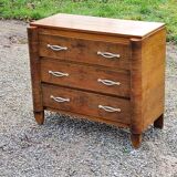 Art Deco chest of drawers from the 30s-40s in walnut 3 drawers