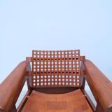 Pair of solid Lebanese cedar armchairs