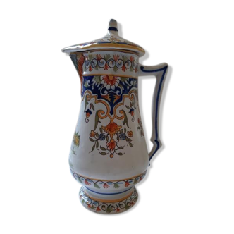 Former pitcher vase Old Rouen number 44 and dated 1902