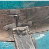 Vintage Early 20th Century Middle Eastern Ceramic Vase - Turquoise Glaze