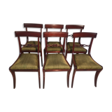 Series of 6 old mahogany chairs