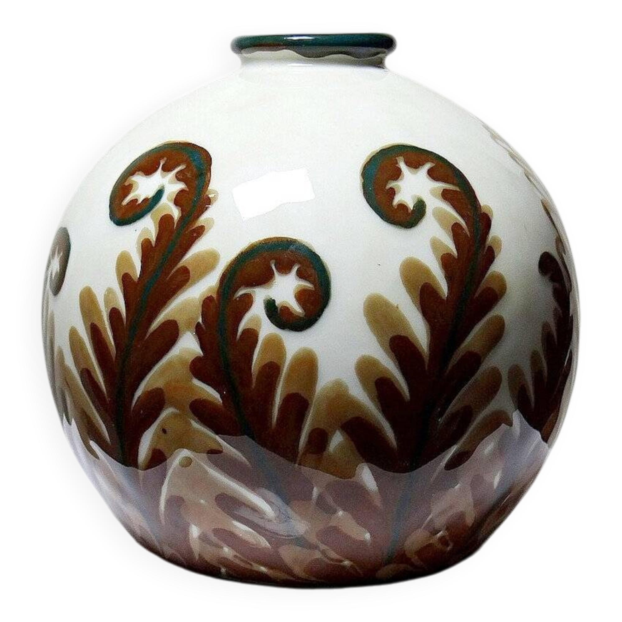 Small porcelain ball vase Tharaud Limoges circa 1920-1940