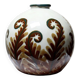 Small porcelain ball vase Tharaud Limoges circa 1920-1940