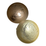 Art Deco pendant light duo