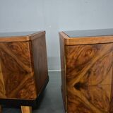 1938s pair of Art Deco bedside tables, Czechoslovakia