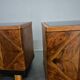 1938s pair of Art Deco bedside tables, Czechoslovakia