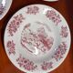 Set of 4 deep plates, Gien earthenware.