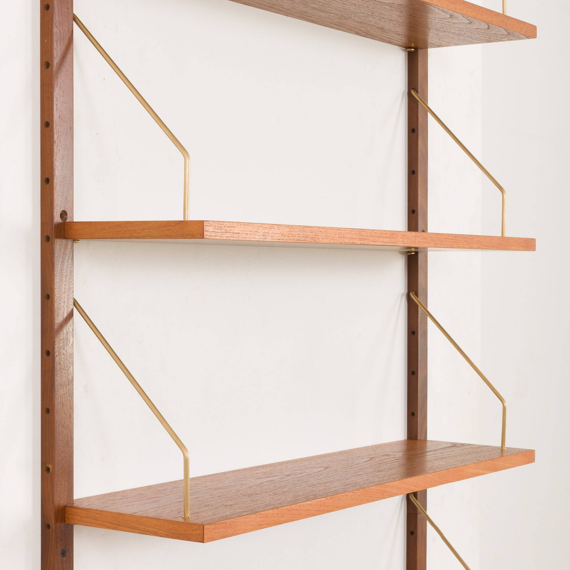 Set of 6 mid century modern renovated teak shelves