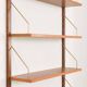 Set of 6 mid century modern renovated teak shelves
