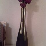 Vase long noir mat et brillant