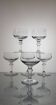6 19th century wine glasses