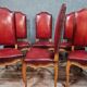Series of 6 louis XV chairs neo-rustic in blond oak
