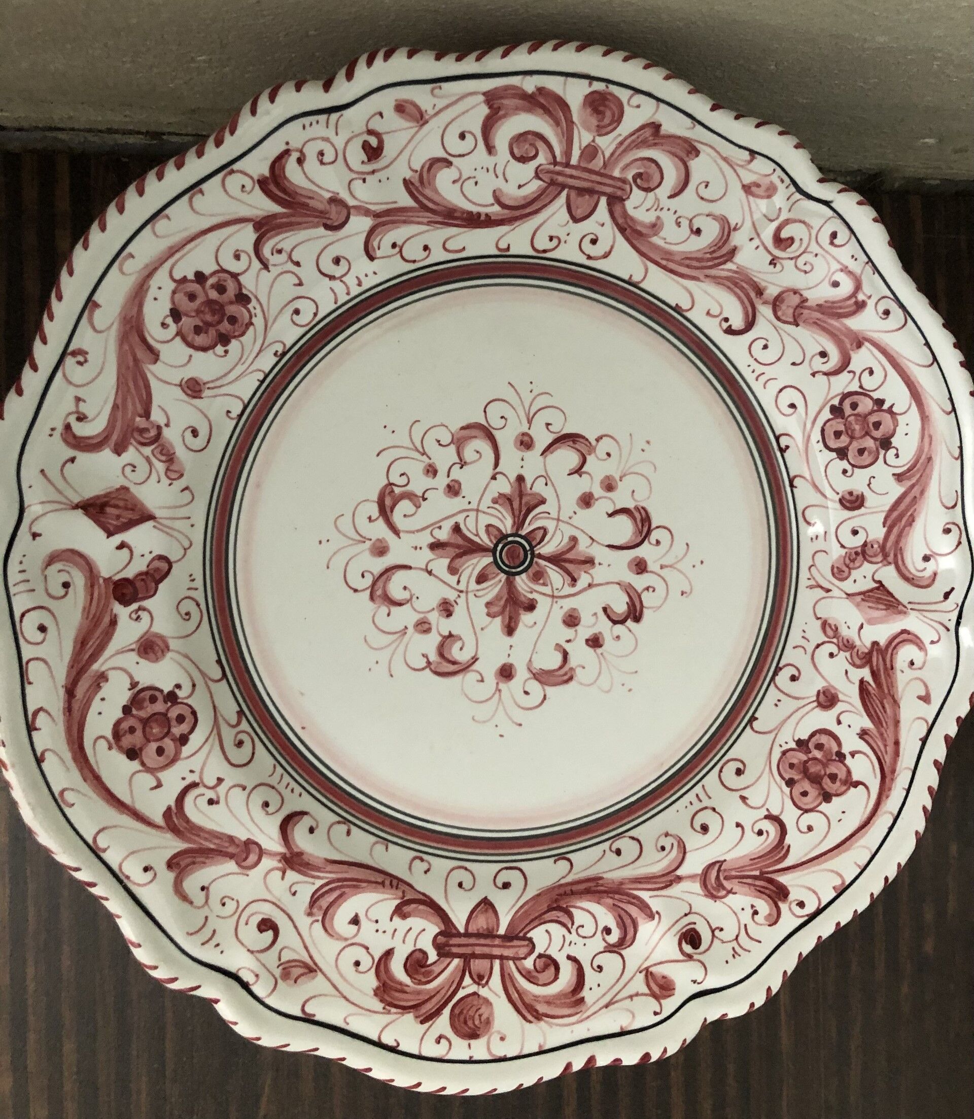 Lot de 8 assiettes "Deruta"