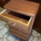 Vintage weekly chest of drawers with compass feet