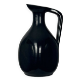 Pichet en céramique noir Accolay, 1950