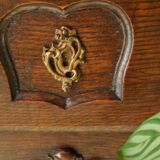 Louis XV style commode in solid oak, 20th century.