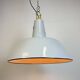 Lampe à Suspension Industrielle en Émail Gris de Philips, 1960s