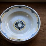 6 assiettes creuses en faïence Badonviller collection Nikito