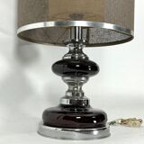 Space age Table lamp in chrome and lacquer. Italy 1970s