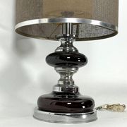Space age Table lamp in chrome and lacquer. Italy 1970s