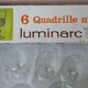 6 verres à pied Quadrille