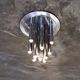 Large ceiling lamp with 13 chrome lights by Goffredo Reggiani, 1970s.