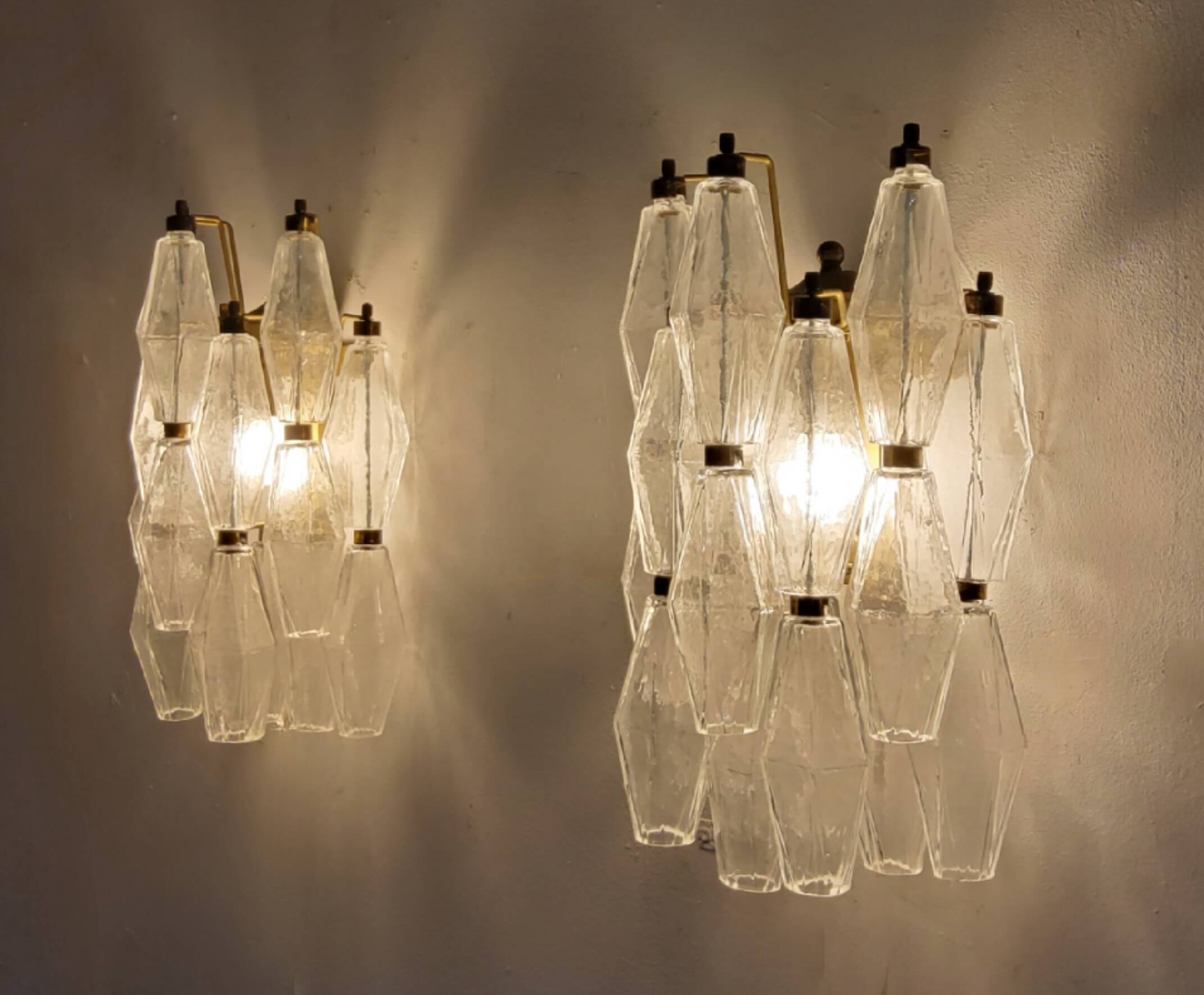 Murano glass wall sconces from Italy