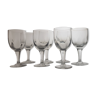 7 19th century wine glasses