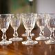 6 glass of crystal wine Saint-Louis style, 1900 era