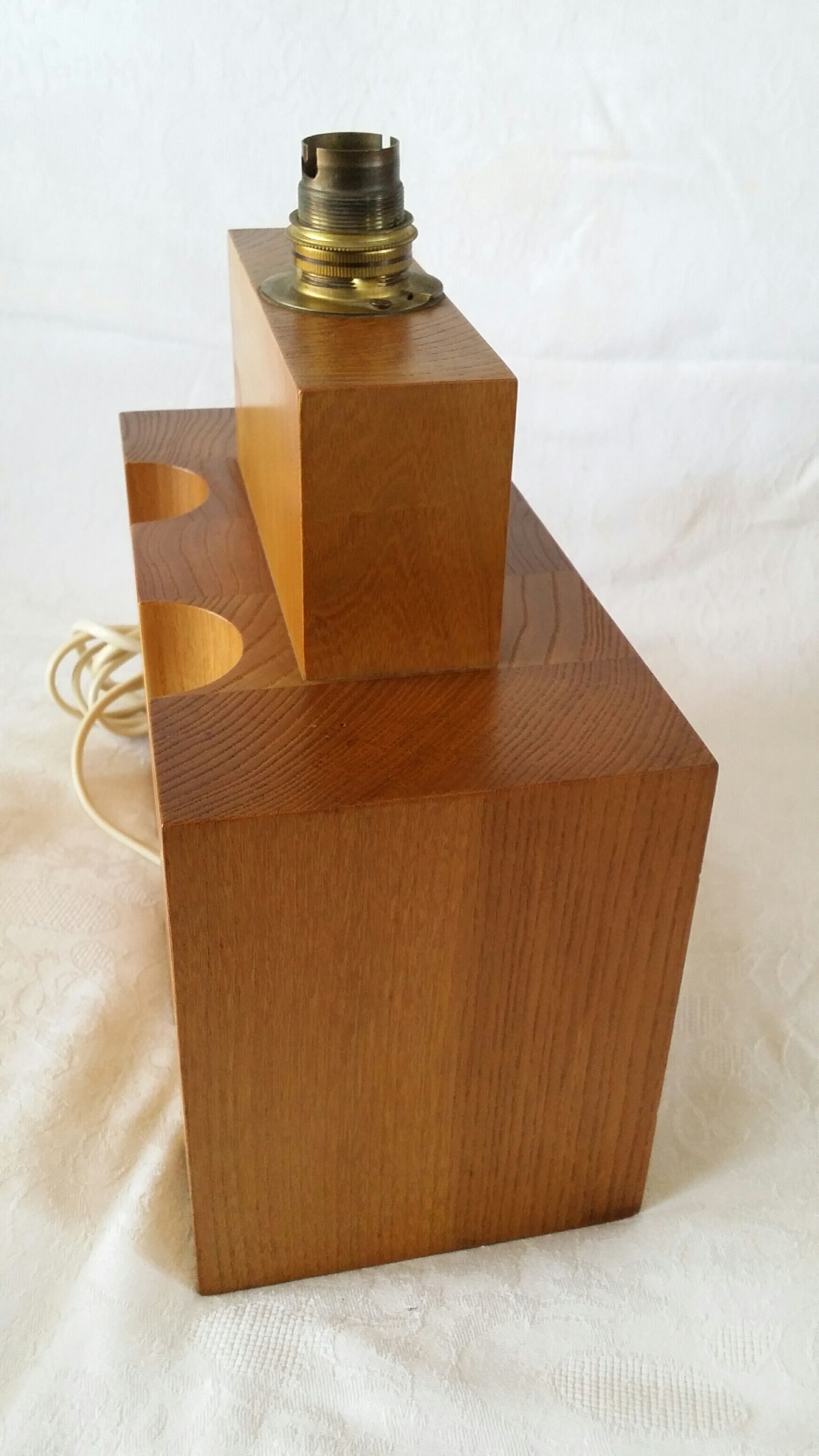 Regain lamp foot in elm, 70s