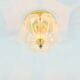 Mid-Century Modern Floral Glass & Brass Ceiling Light from Limburg, 1970s