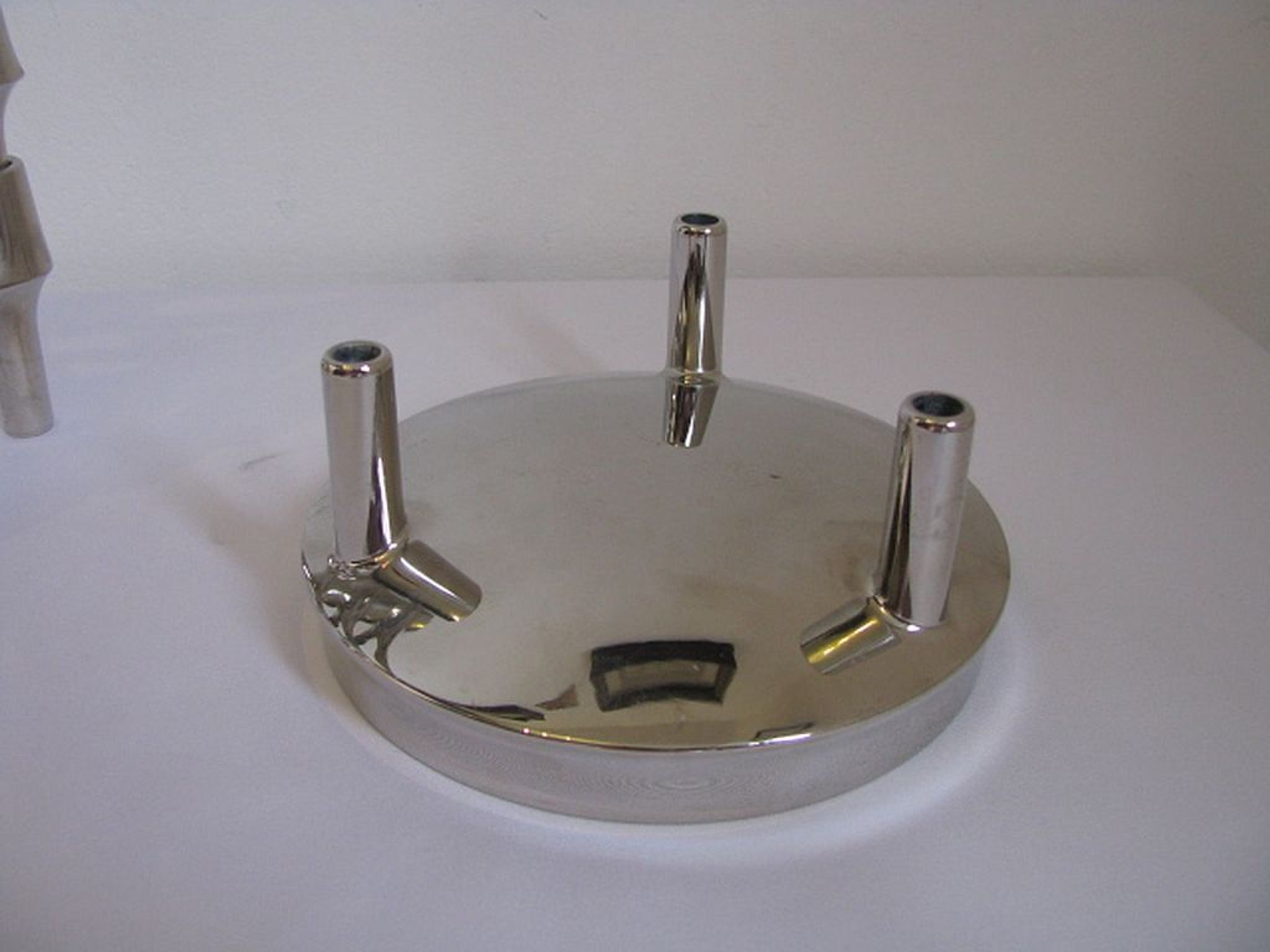 Set de bougeoirs modulaires Bmf édition argent conçus par Fritz Nagel & Ceasar Stoffi