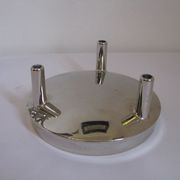 Set de bougeoirs modulaires Bmf édition argent conçus par Fritz Nagel & Ceasar Stoffi