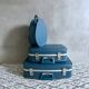 Vintage suitcase set Air France stewardess, cosmetic case, hard shell suitcase, hat box