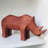 Rhinoceros terracotta resin