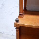 Vintage wooden bookshelf library