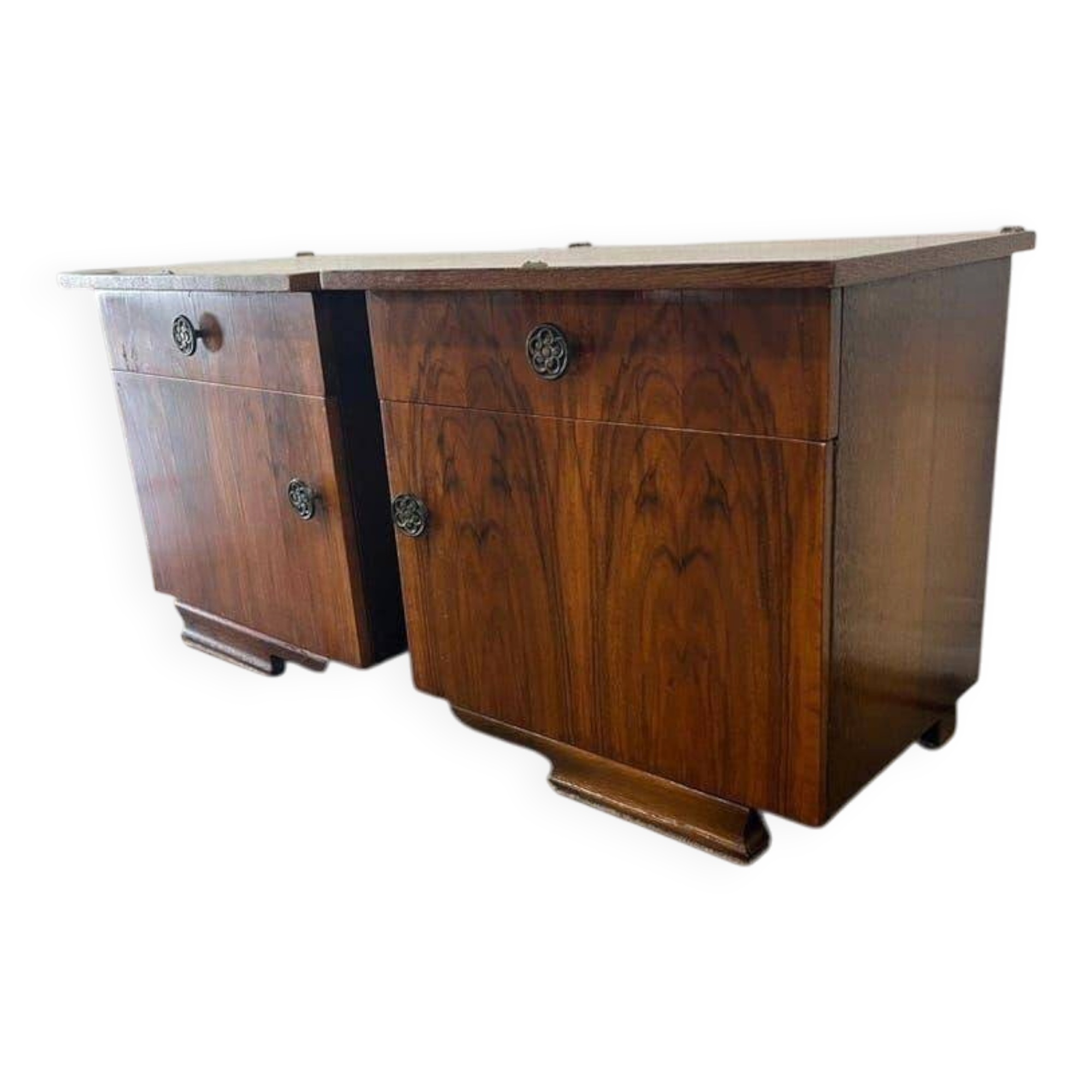 Set of 2 vintage bedside tables / mini cabinets