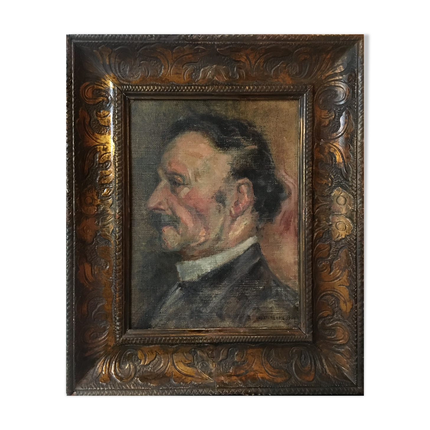 Painting "Impressionist Portrait" by Adrian Oscar Scheiterberg (1864-1910)