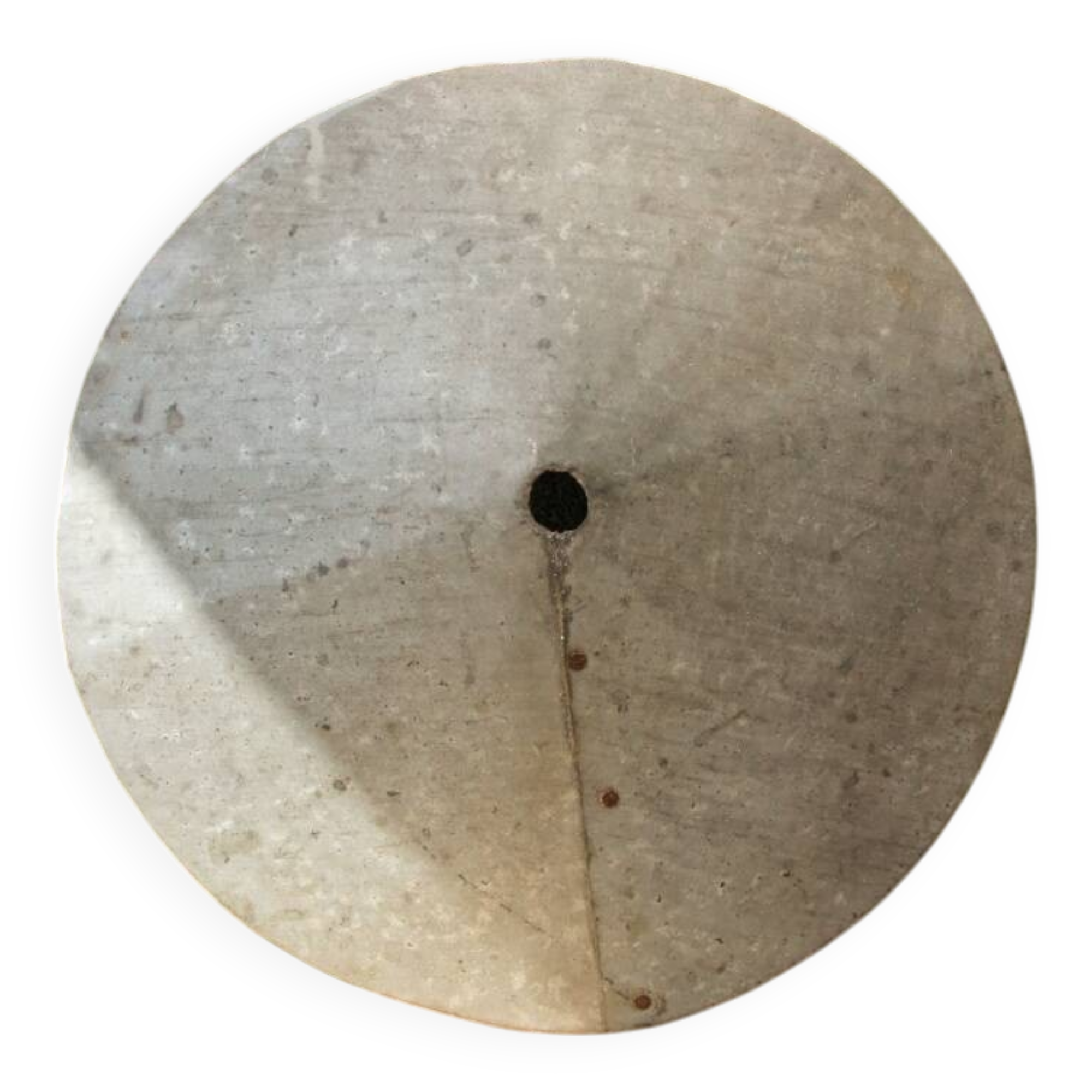 Riveted zinc lampshade, folk art