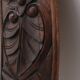 Large oak rustic wall mirror with floral carvings, France 1900s