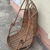 Rattan hanging egg chair