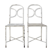 Paire de chaises vintage en métal