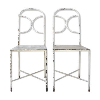 Pair of vintage metal chairs