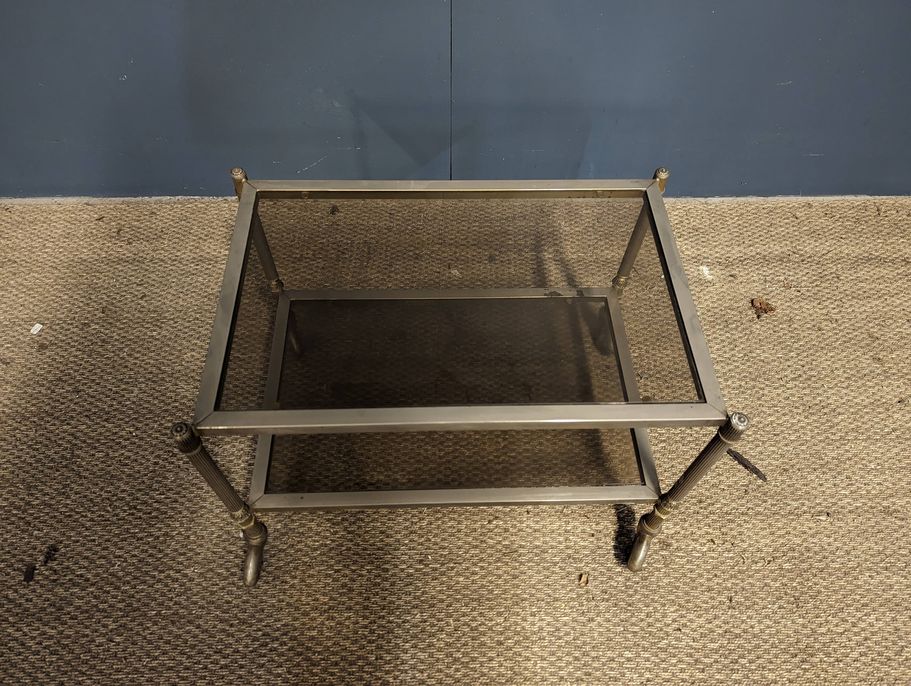 Neoclassical style brass coffee table