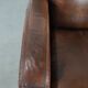 Characterful vintage sheepskin leather armchair with beautiful colours
