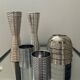 Series of 8 vintage candlesticks in silver metal