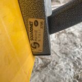 Pair of Chairs SOUVIGNET Model ELODIE Grey Metal & Wood Made in France