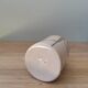 Handmade ceramic coffee cup blue yellow line